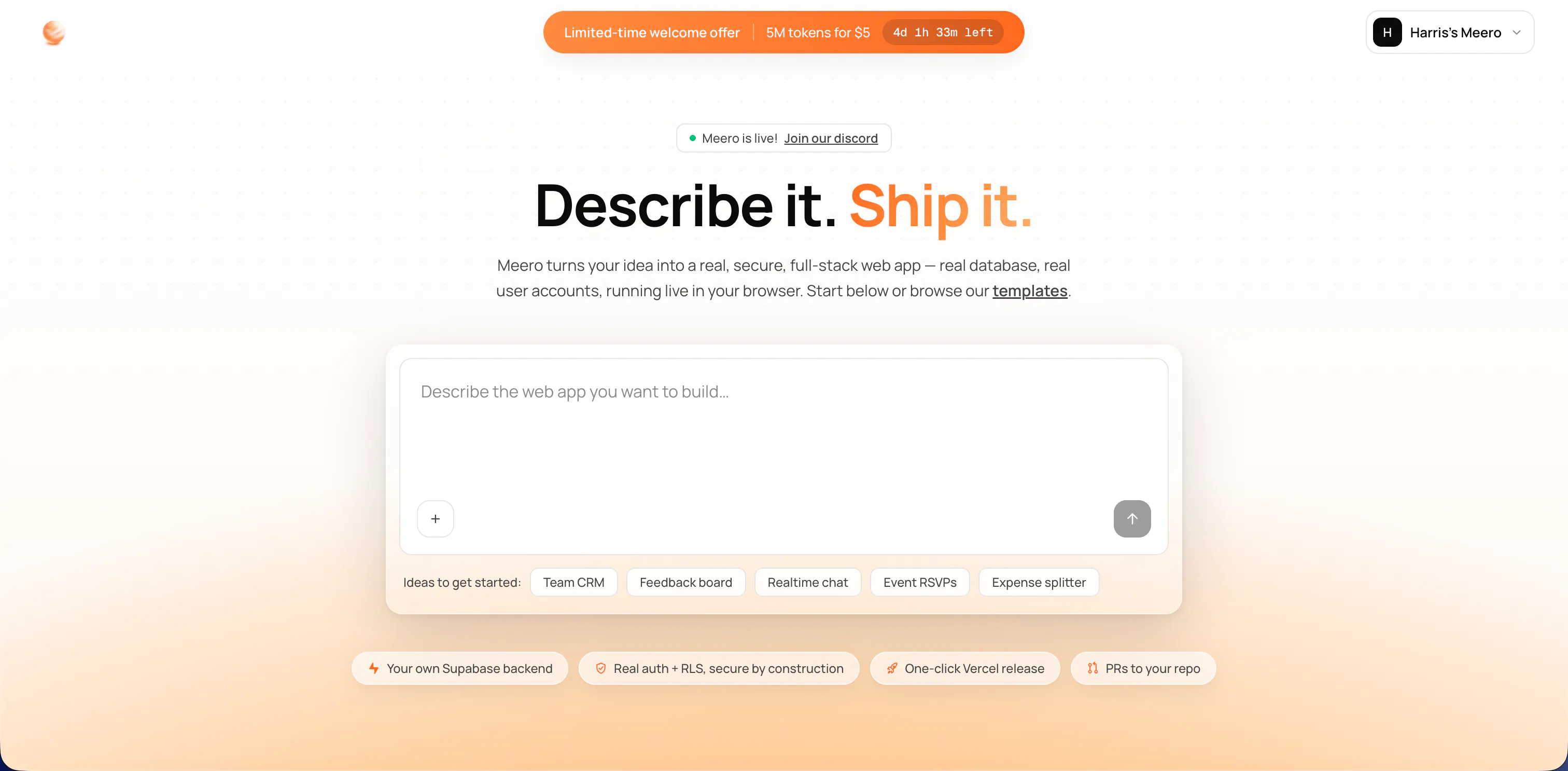 Meero screenshot