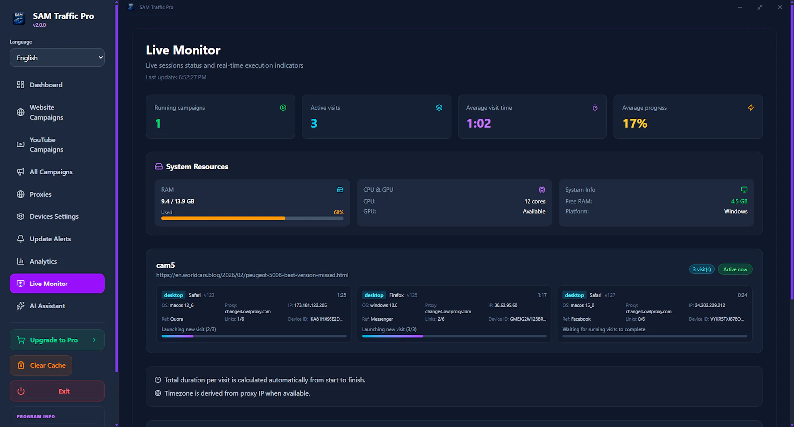 SAM Traffic Pro screenshot 5