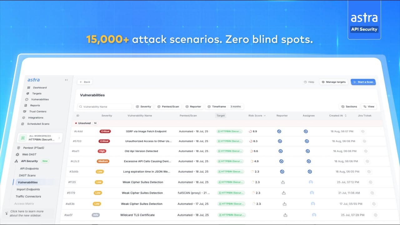 Astra API Security Platform: Comprehensive API Security Solution