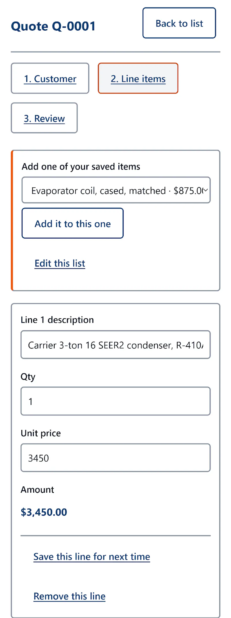 HVAC Quote Software screenshot 3
