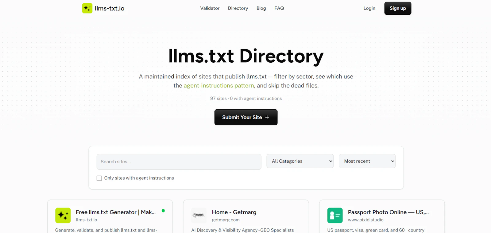 LLMs.txt Generator & Validator screenshot 3