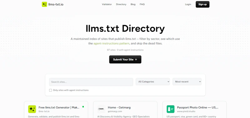 LLMs.txt Generator & Validator screenshot 3