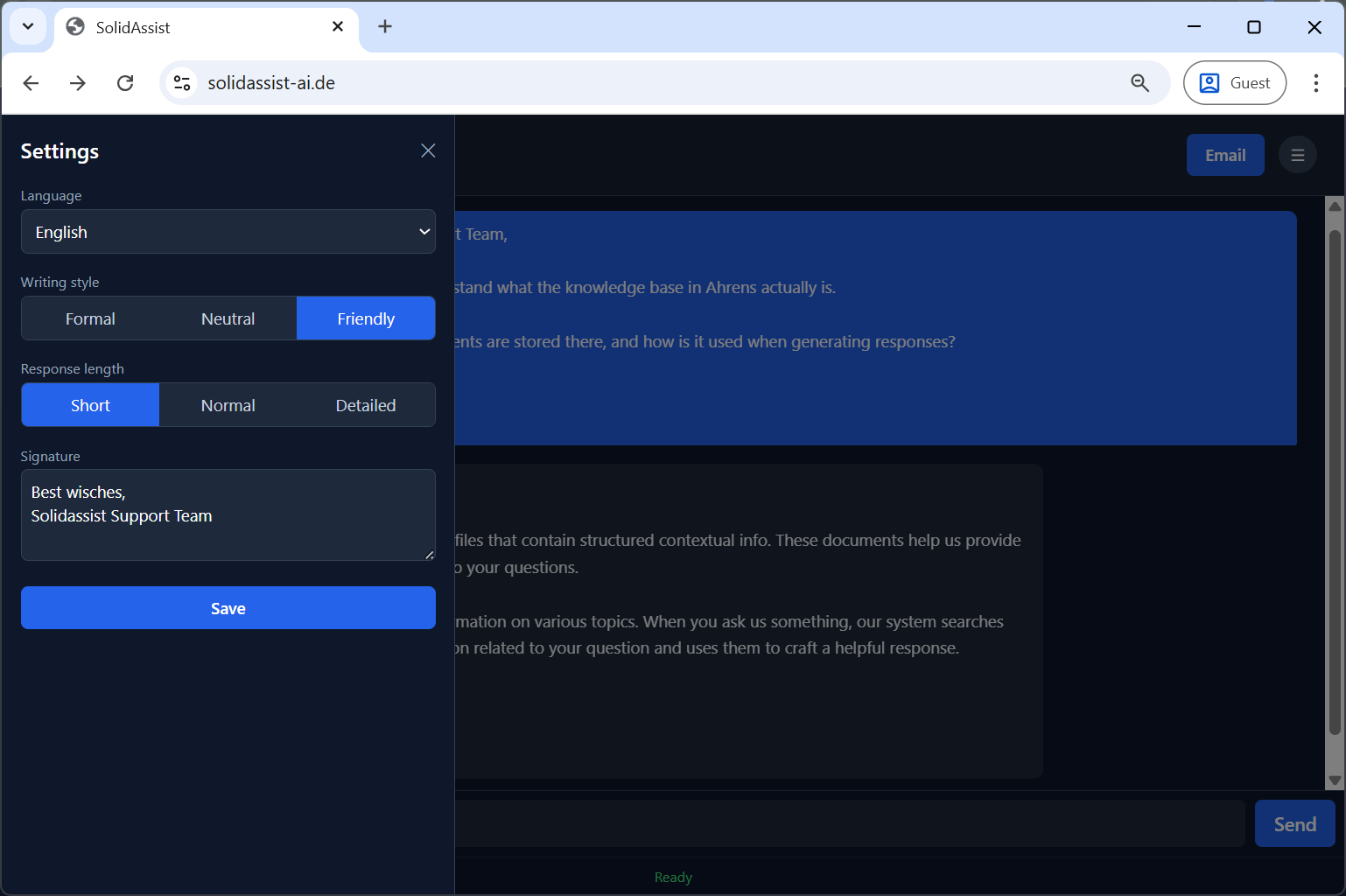 SolidAssist - Screenshot 2 showing product features and functionality