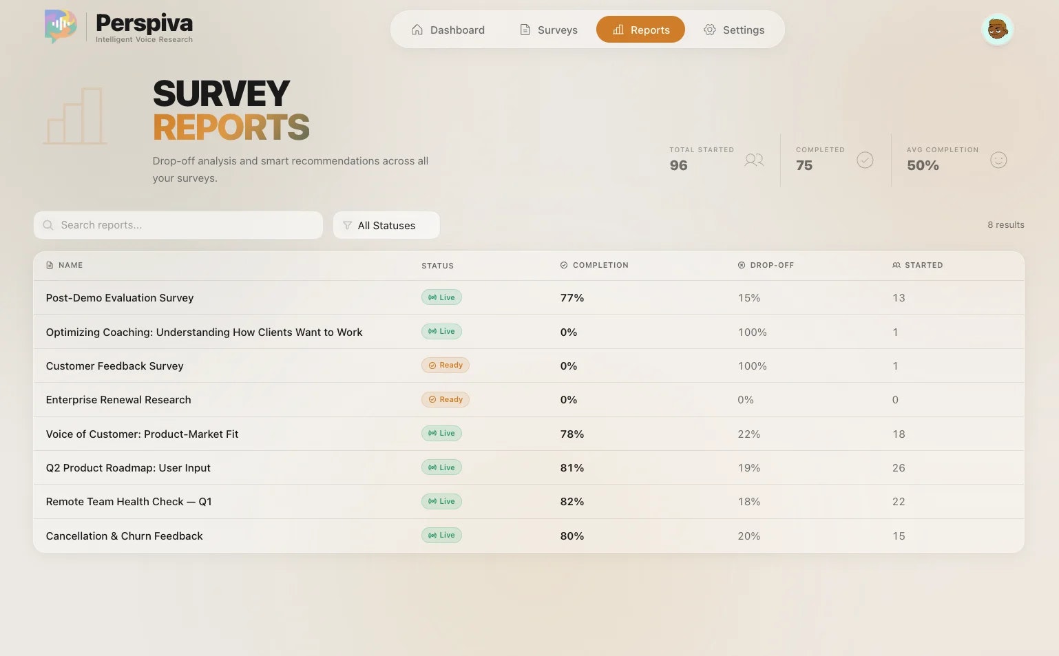 Perspiva - Screenshot 3 showing product features and functionality