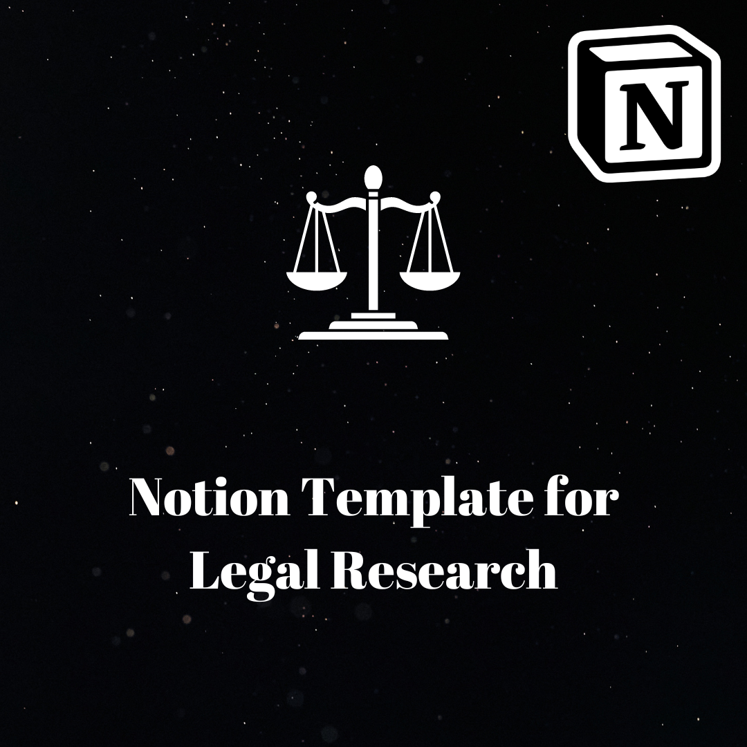 Notion -sjabloon voor juridisch onderzoek