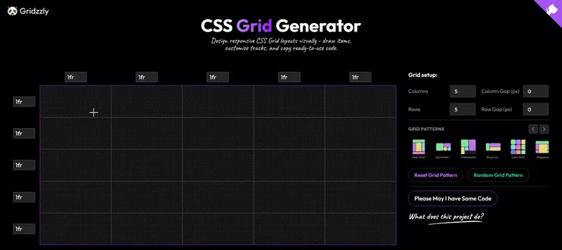 Gridzzly - Visual CSS Grid Builder screenshot 1