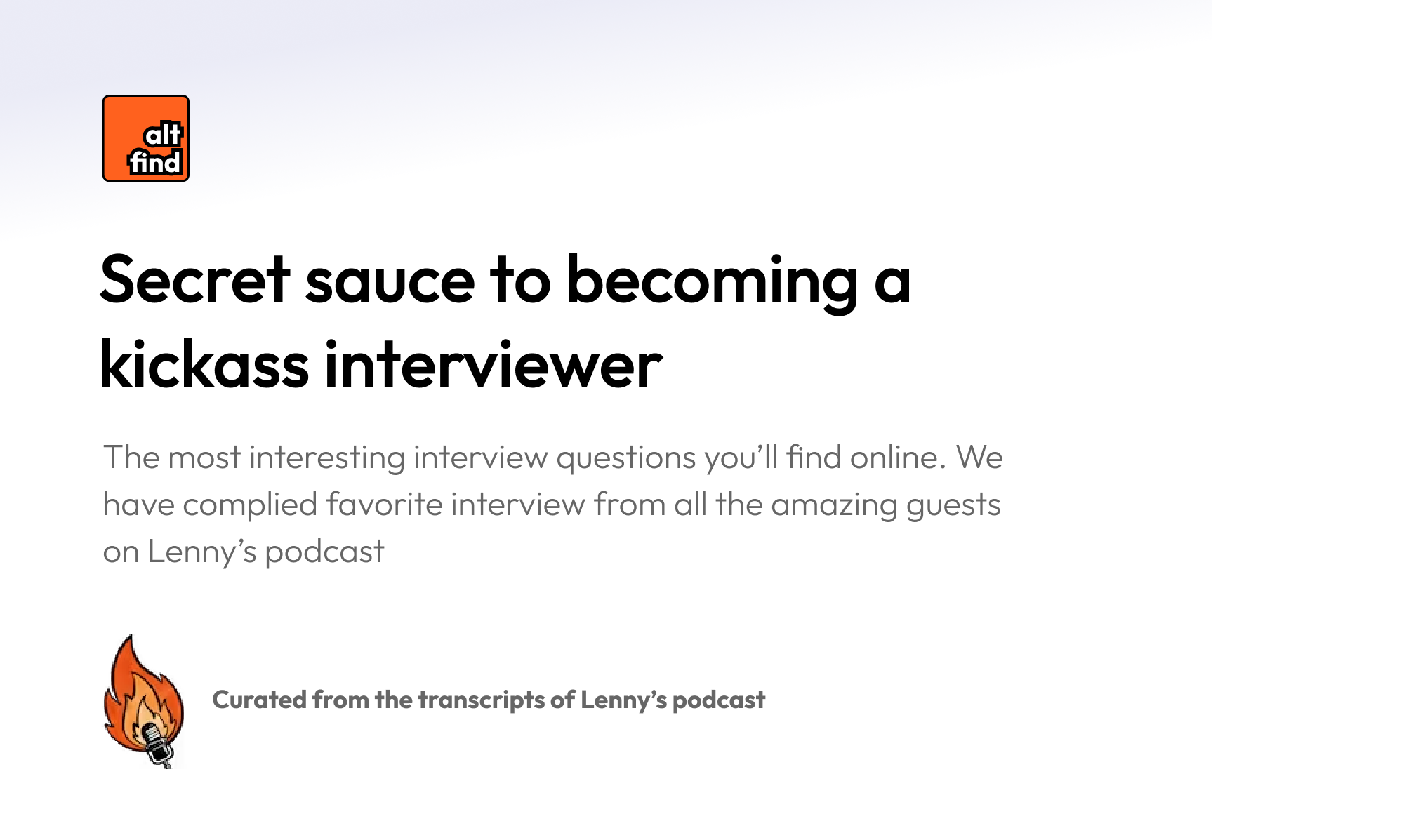 Altfind: bits de entrevista media 1