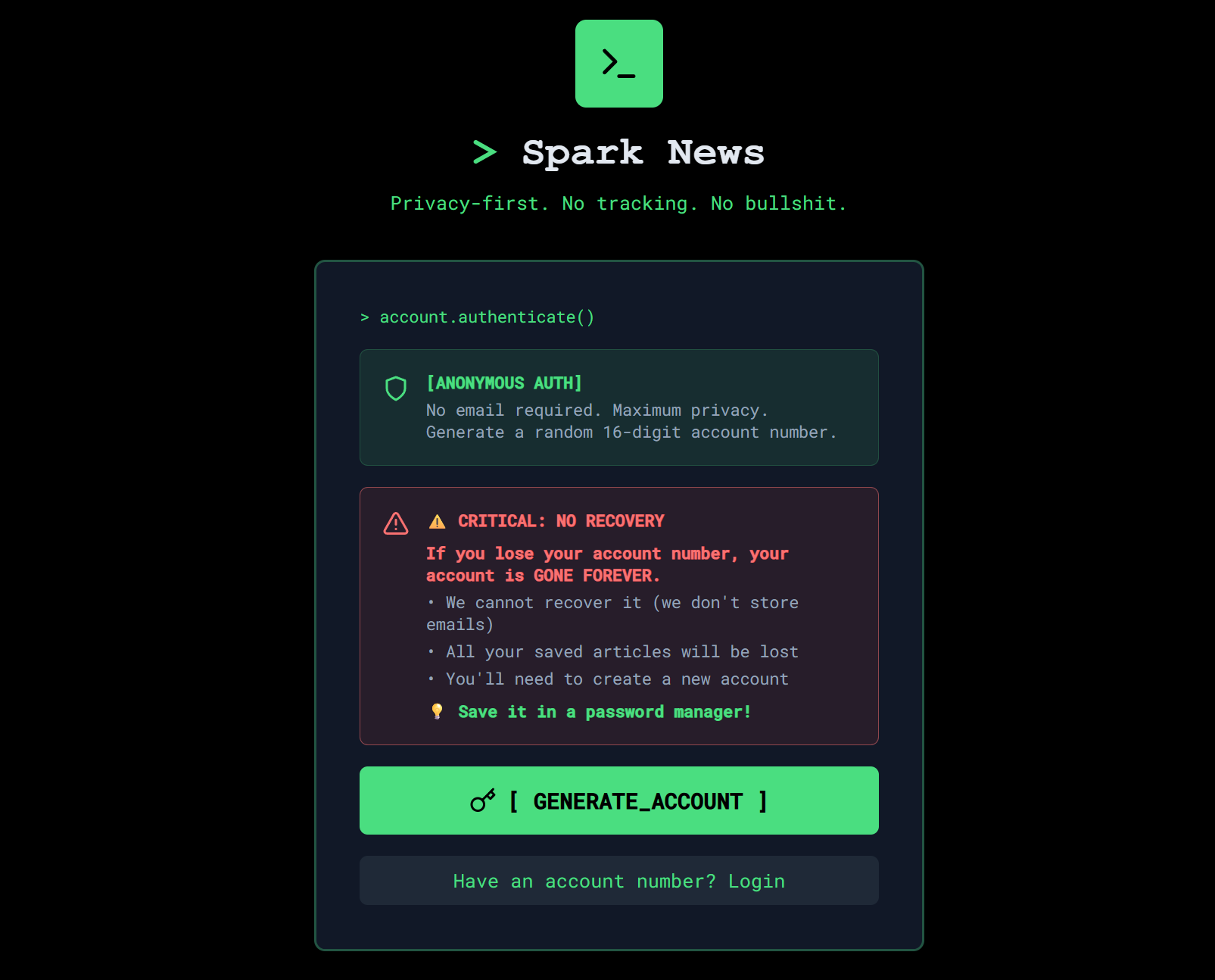 Spark News Reader  - Screenshot 2 showing product features and functionality