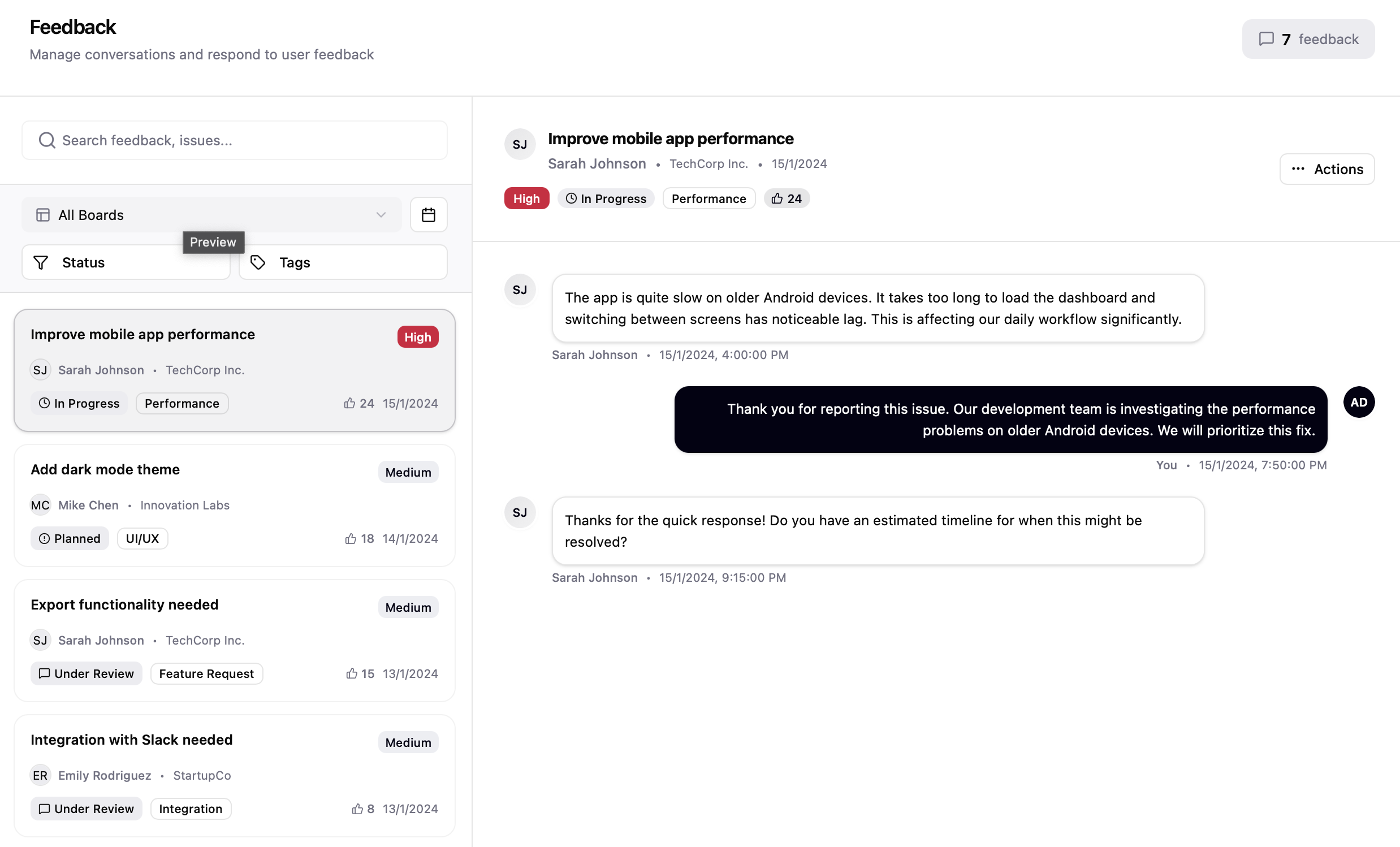 DX Feedback - Screenshot 3 preview
