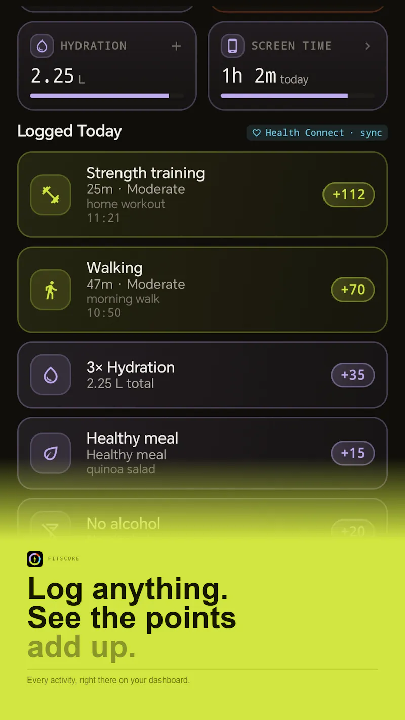 FitScore: Daily Health Tracker screenshot 7