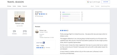 Travel Season Flight Reviews gallery image