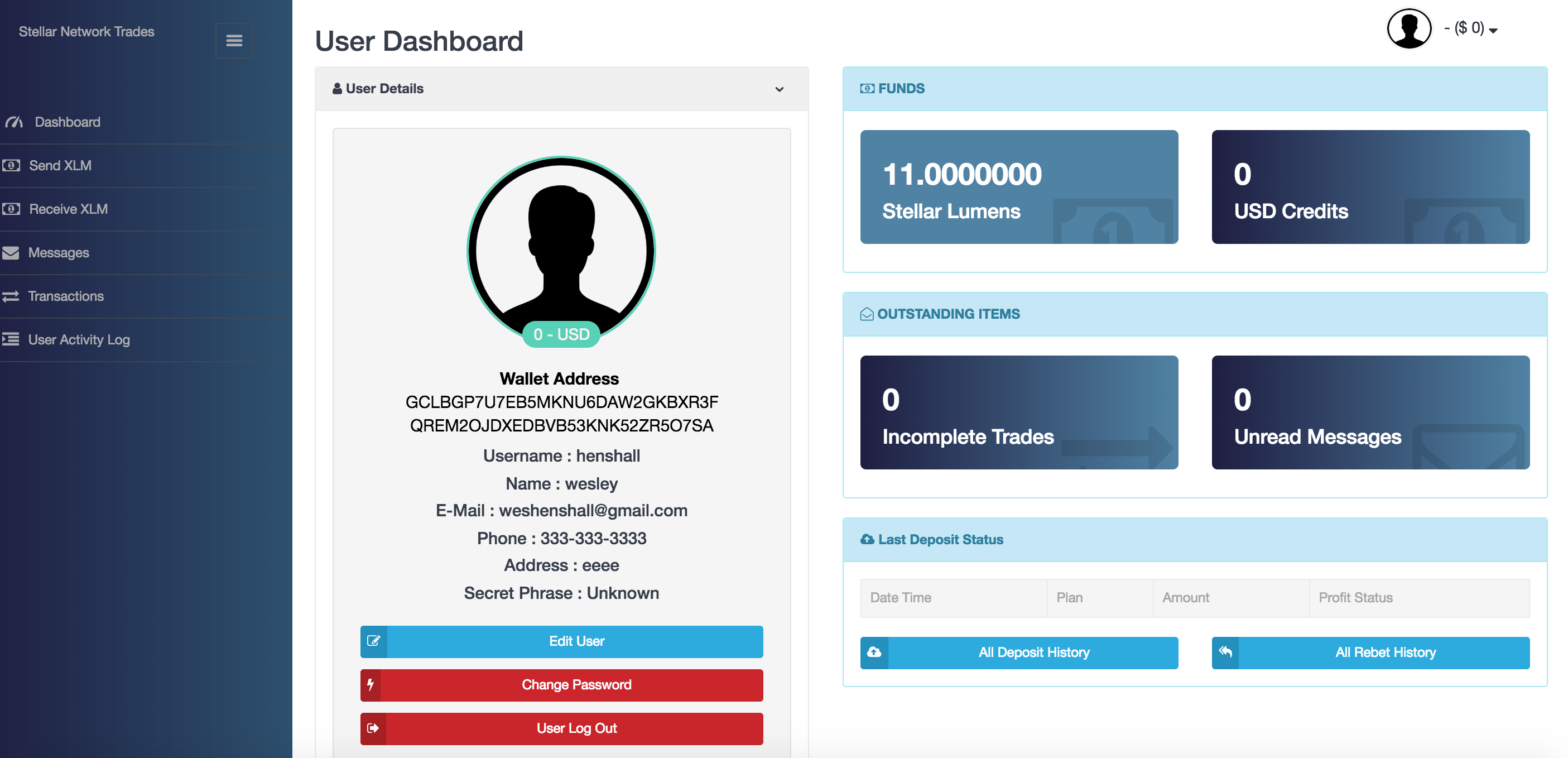 Stellar Network Trades gallery image