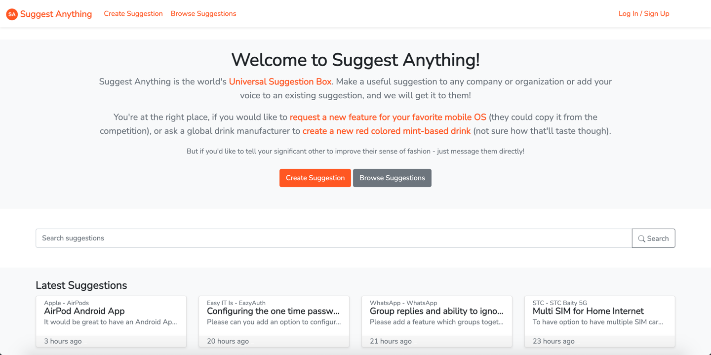 Suggest Anything gallery image