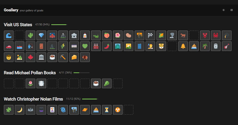 Goallery screenshot 1