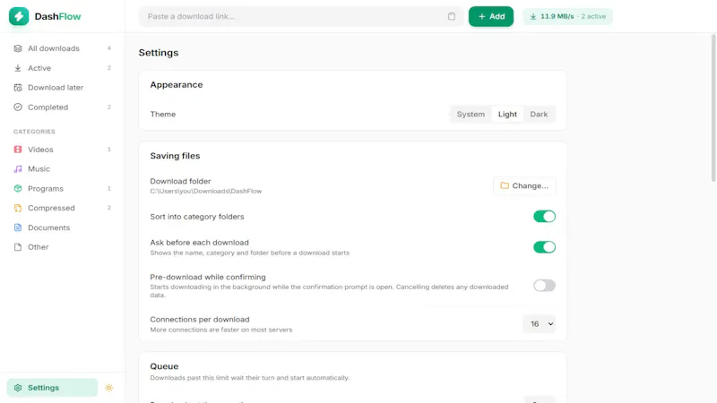 Modern and simpler IDM alternaitve screenshot 6