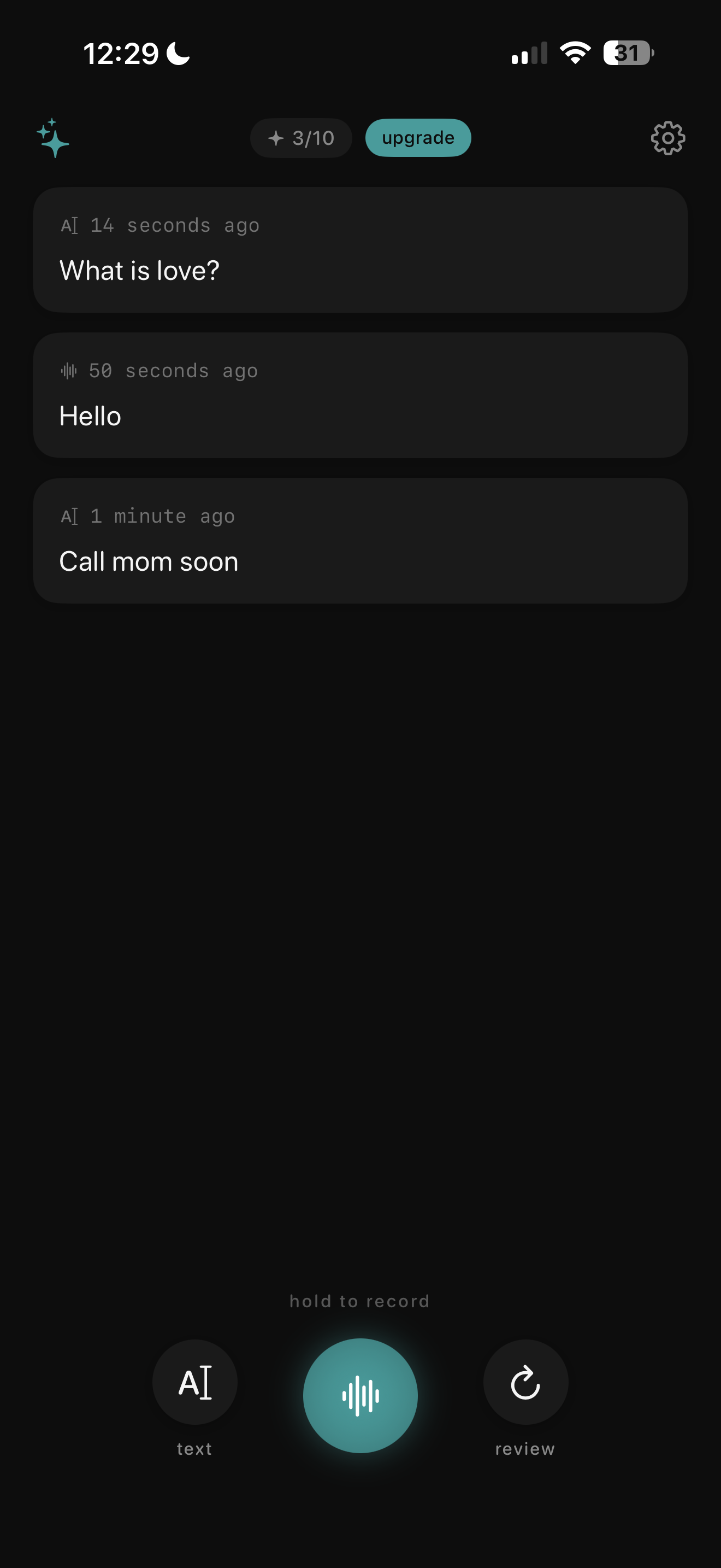 ThoughtTrack: Voice Capture gallery image