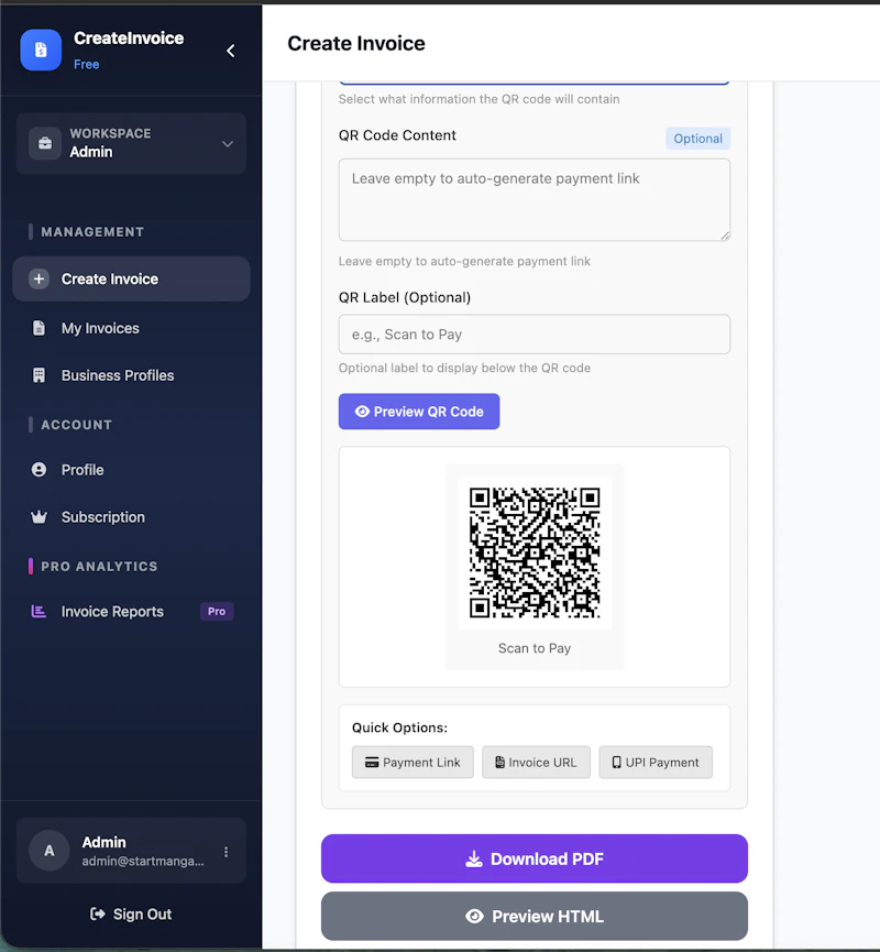 CreateInvoiceFree screenshot 2