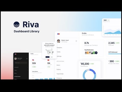 startuptile Riva Dashboard Tailwind CSS-Tailwind CSS Dashboard Library Builder