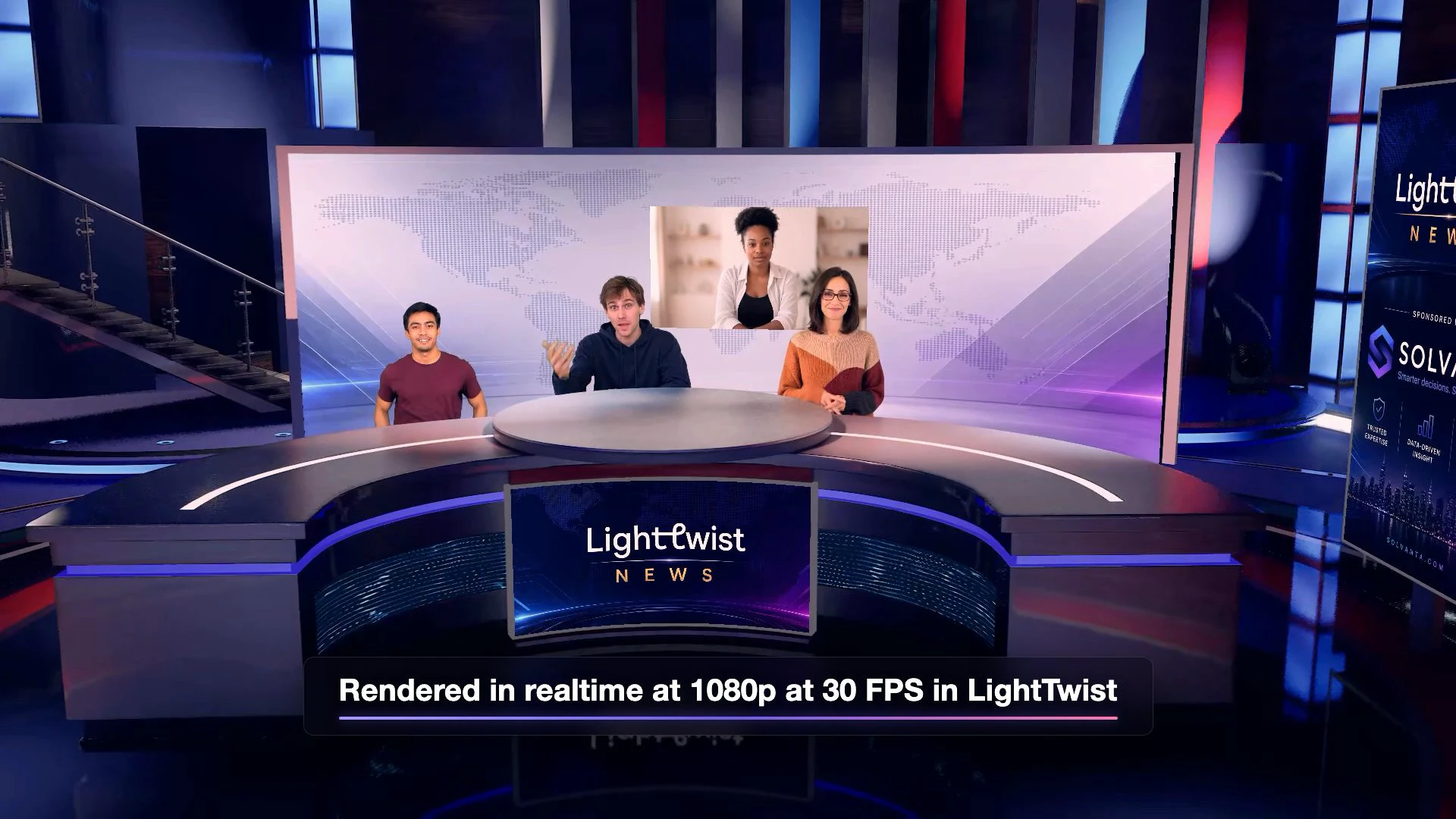 startuptile LightTwist-Record & stream your show in a realistic virtual studio
