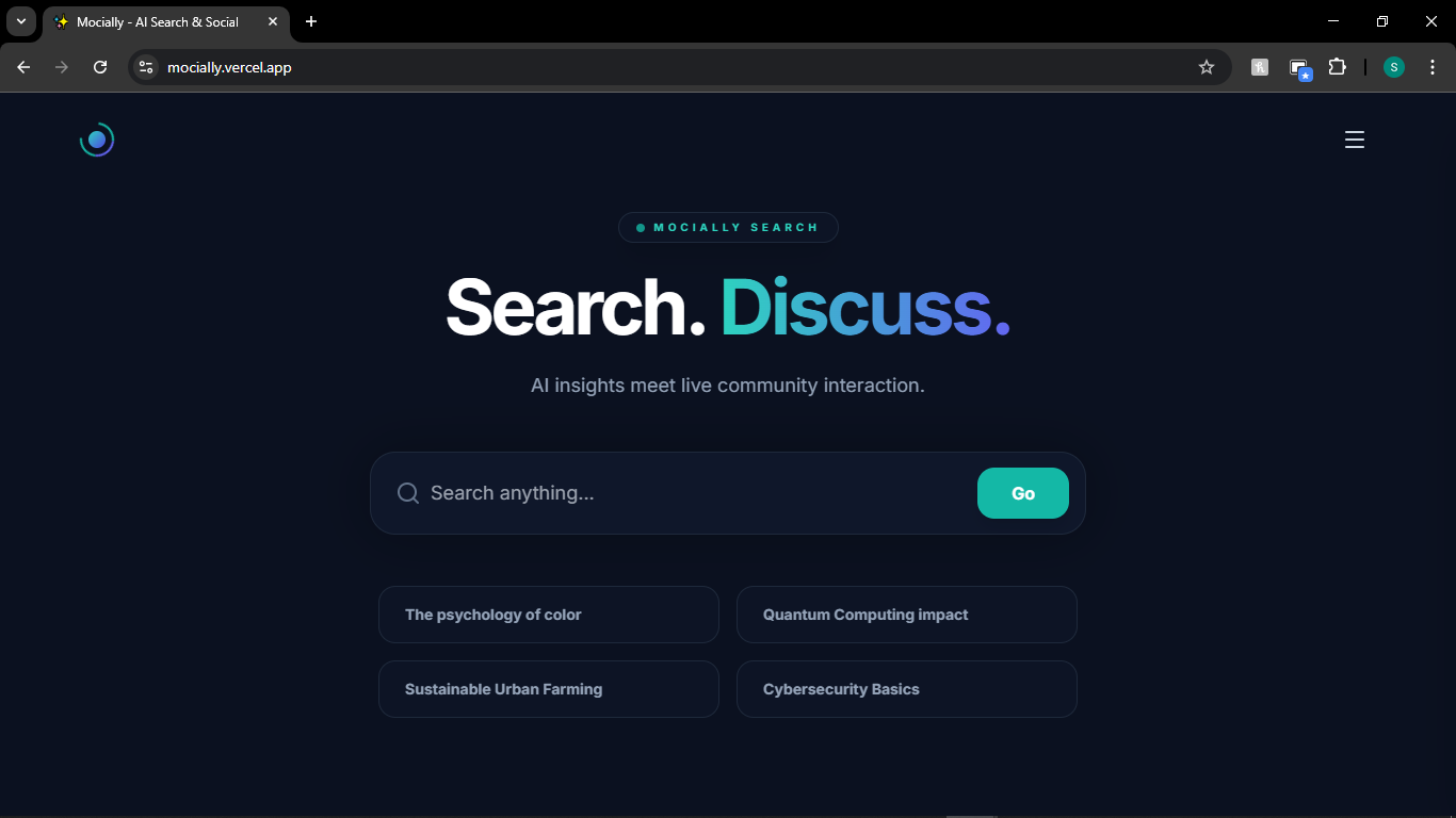 Mocially - Main product screenshot demonstrating key features and user interface