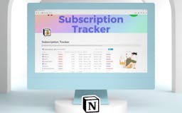 Subscription Tracker ✖️ Notion AI media 2