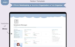 Notebook Manager Notion Template media 1