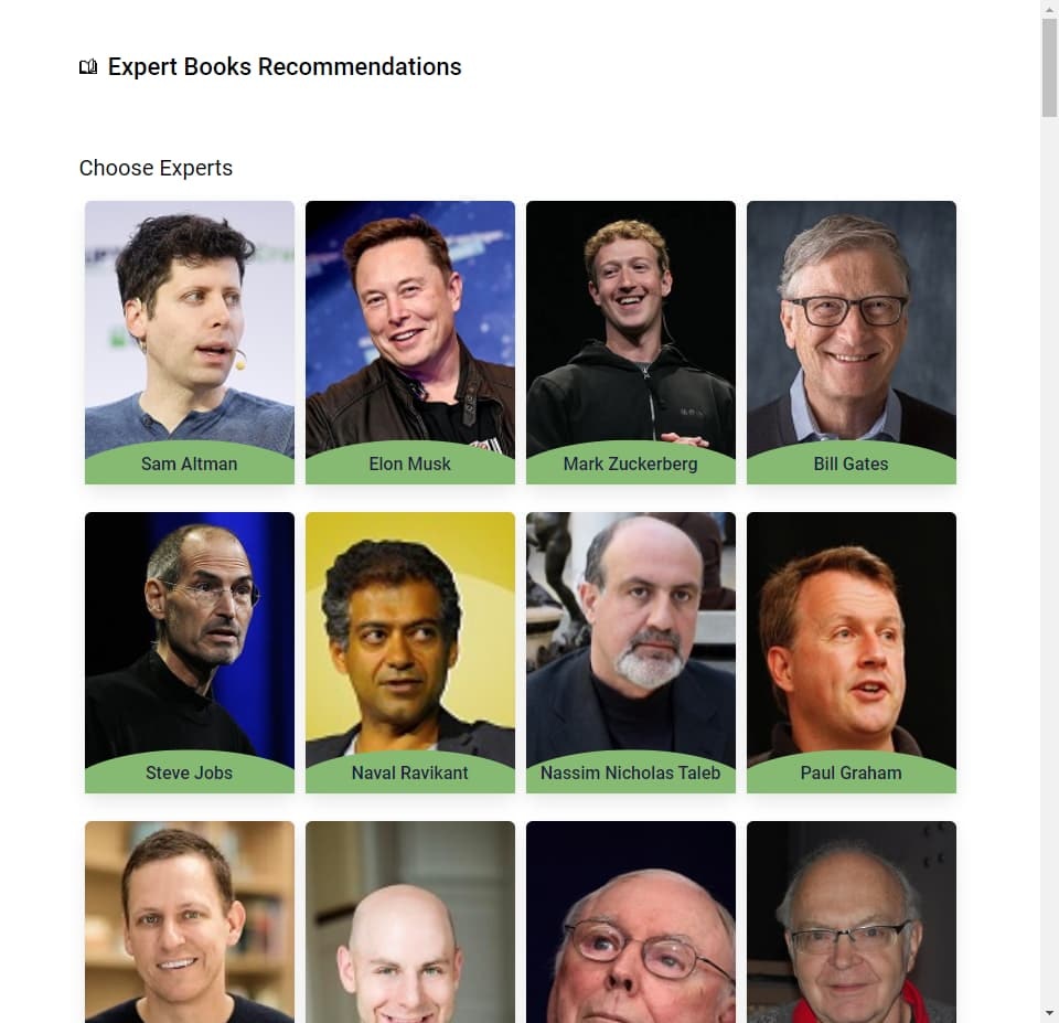 Raccomandazioni sui libri di esperti media 6