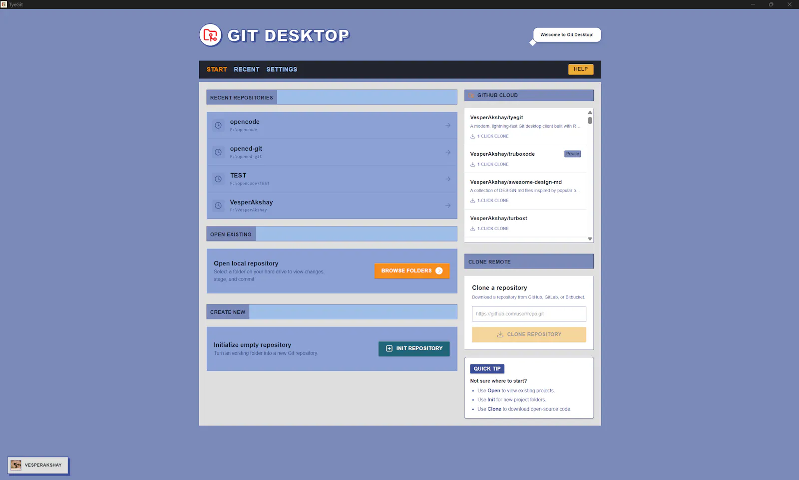 TyeGit screenshot 2