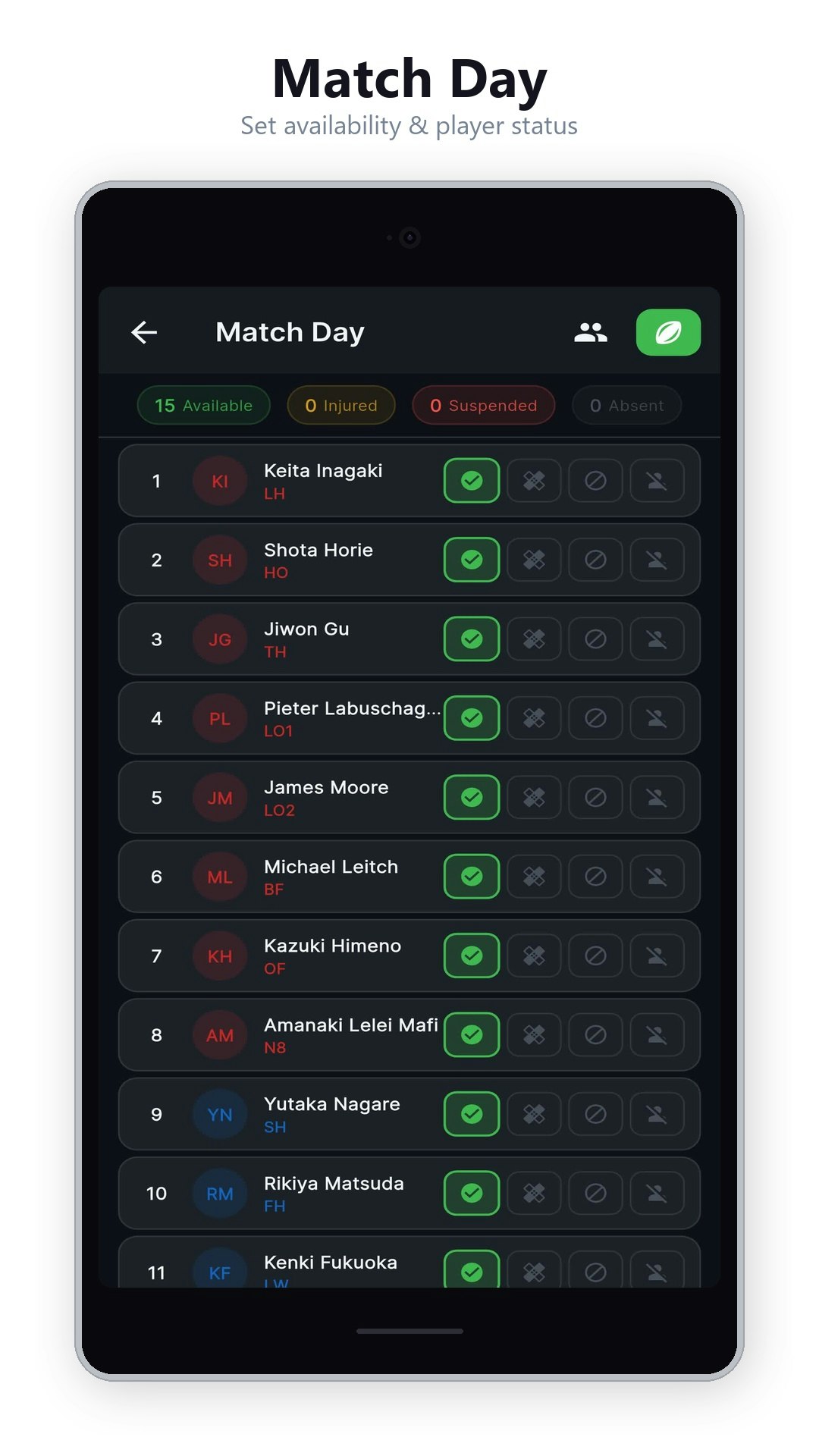 The Coach - Rugby Lineup gallery image