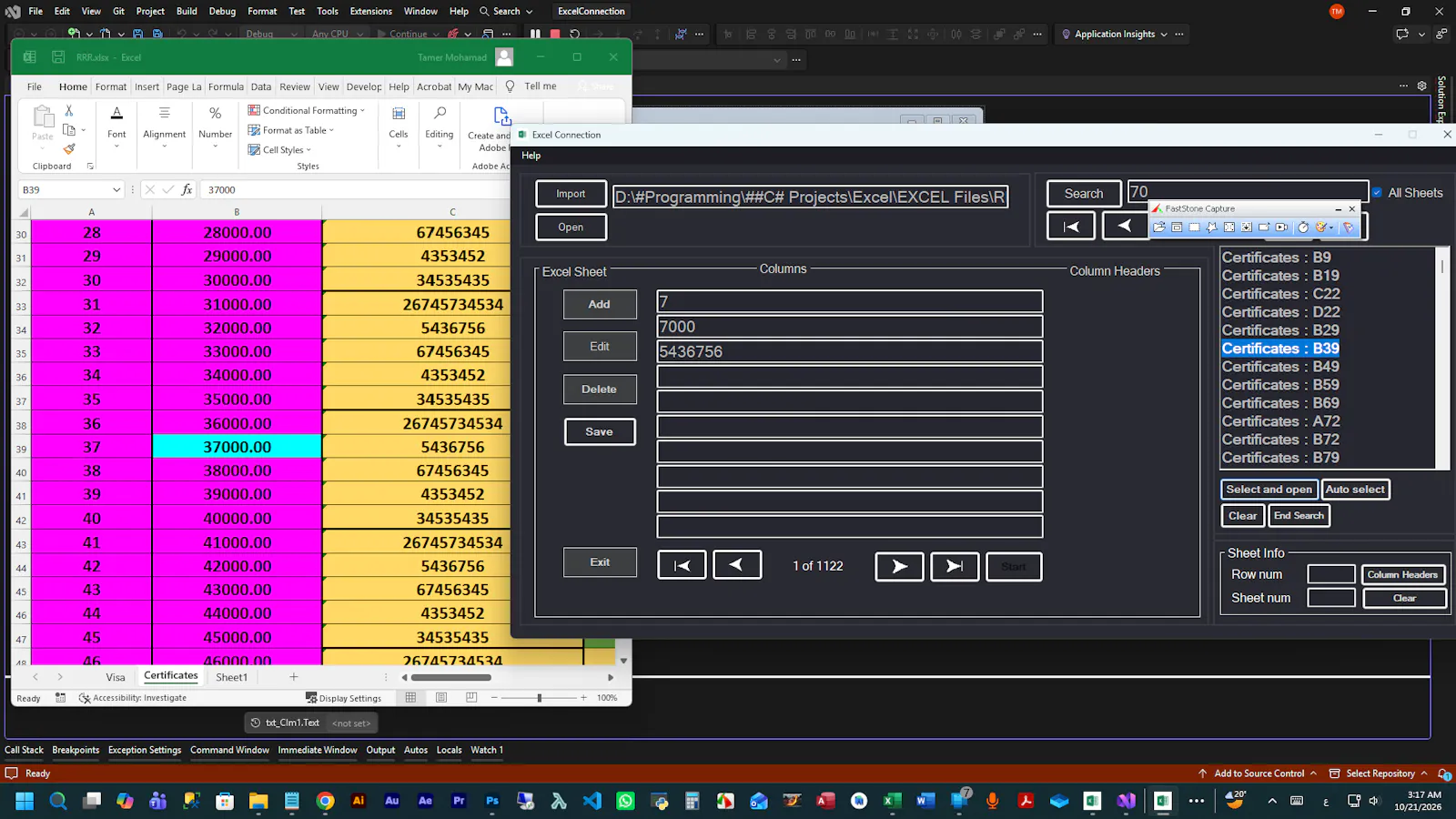 ExcelConnection screenshot 5