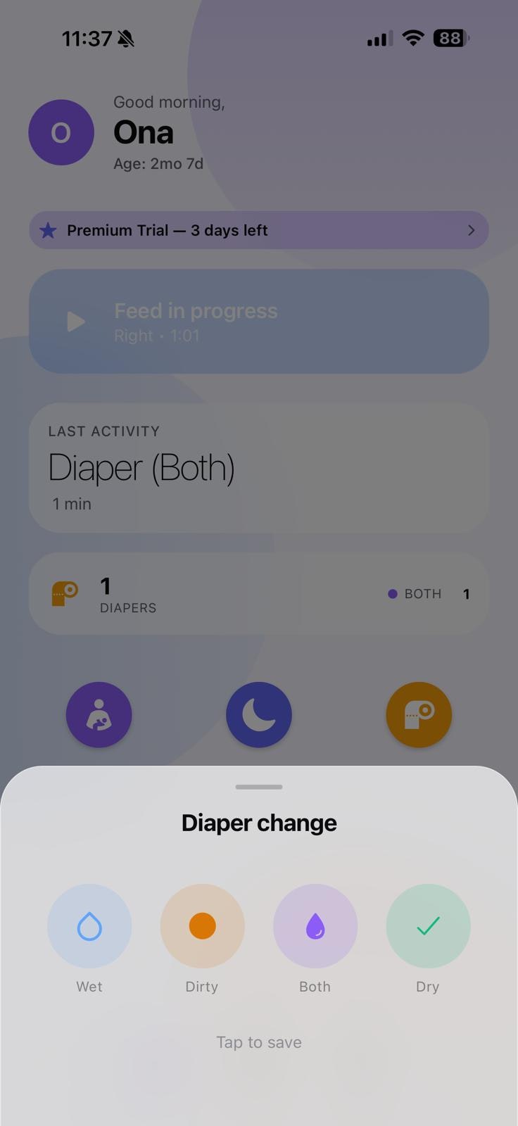 Nursey: Baby tracker gallery image