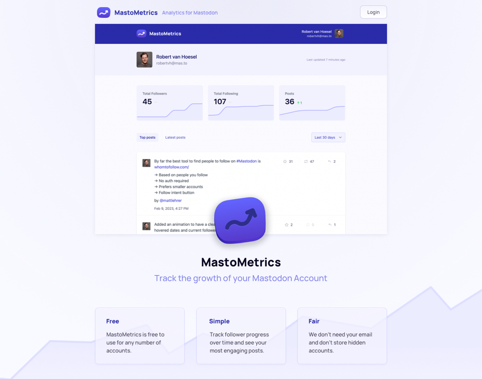 MastoMetrics - Simple, free and fair analytics for Mastodon media 3