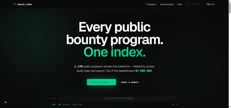 Bounty Index  screenshot 1