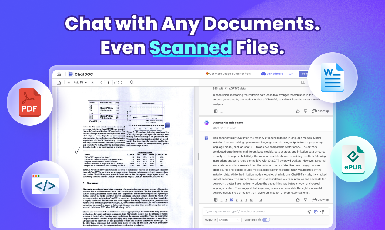 startuptile ChatDOC - GPT for any file-Chat with any documents and get responses with cited sources