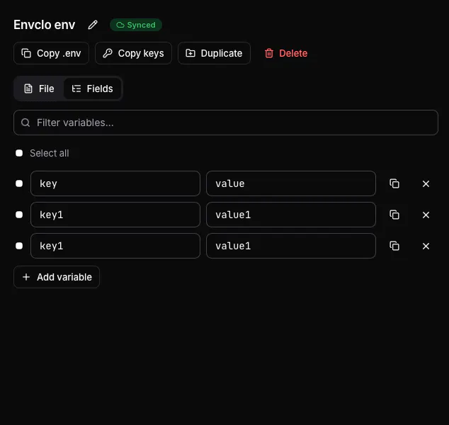 Envclo - Native macOS vault for .env gallery image