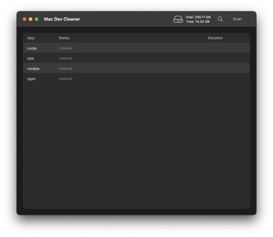 DevCleaner gallery image