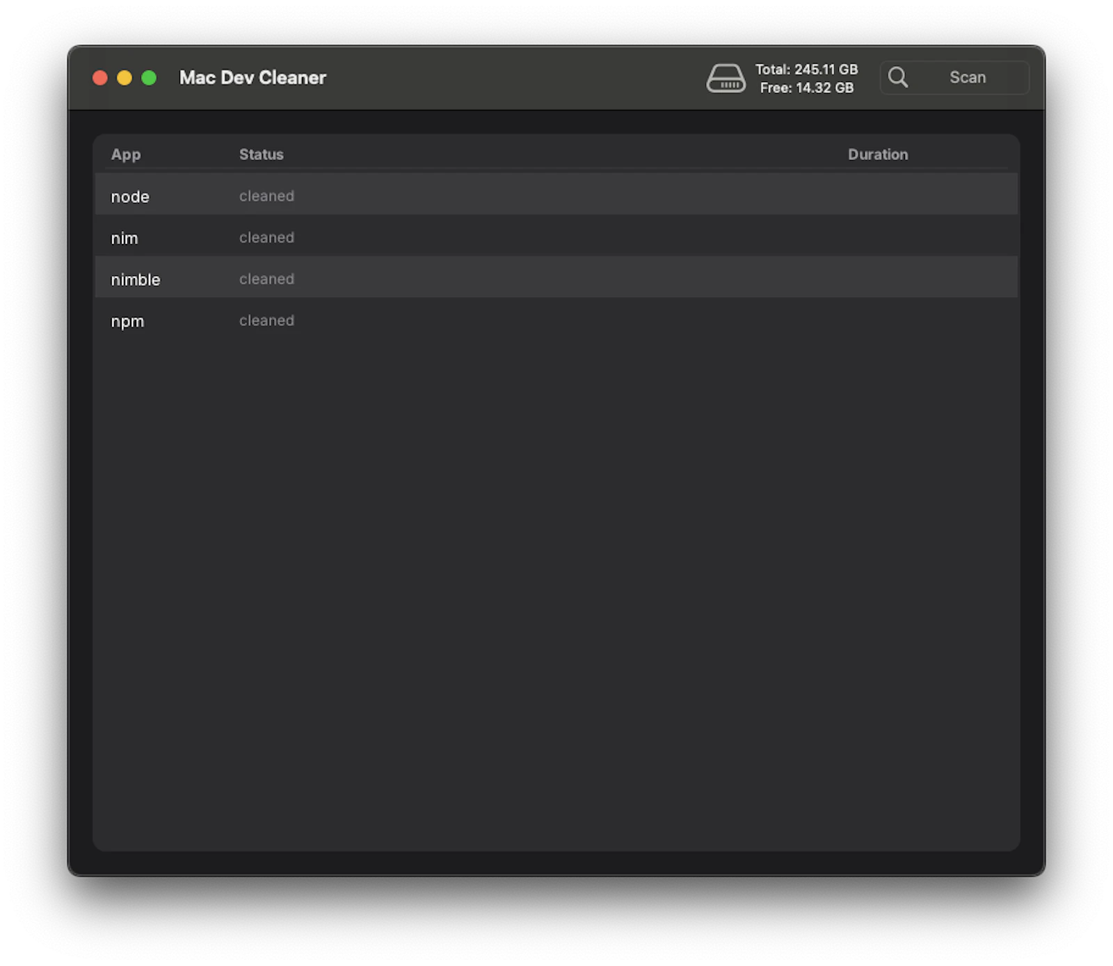 DevCleaner screenshot 4