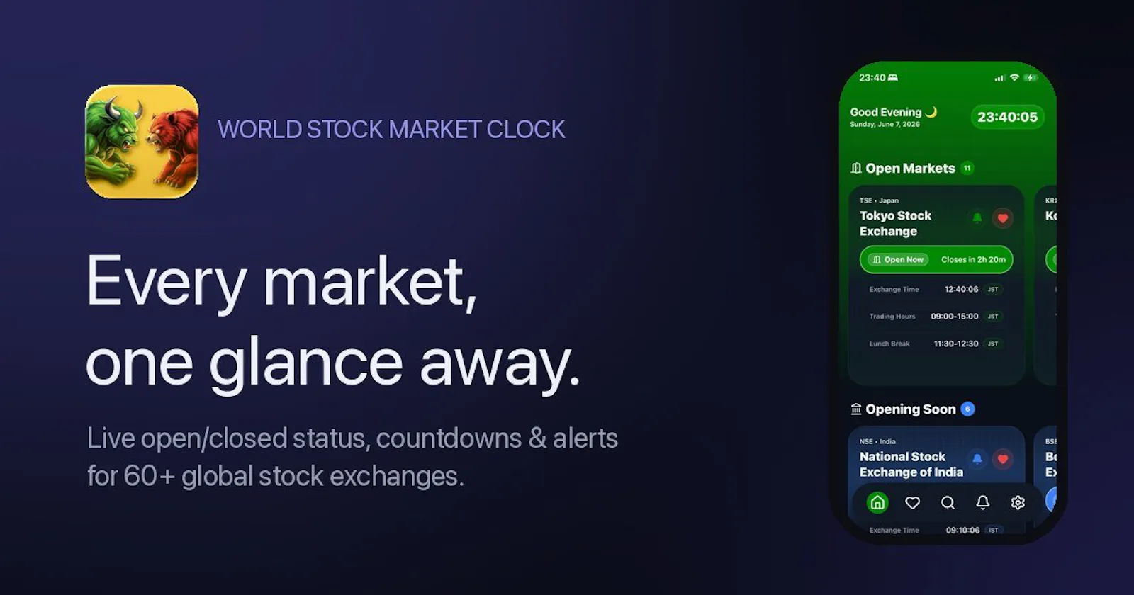 World Stock Market Clock screenshot 1