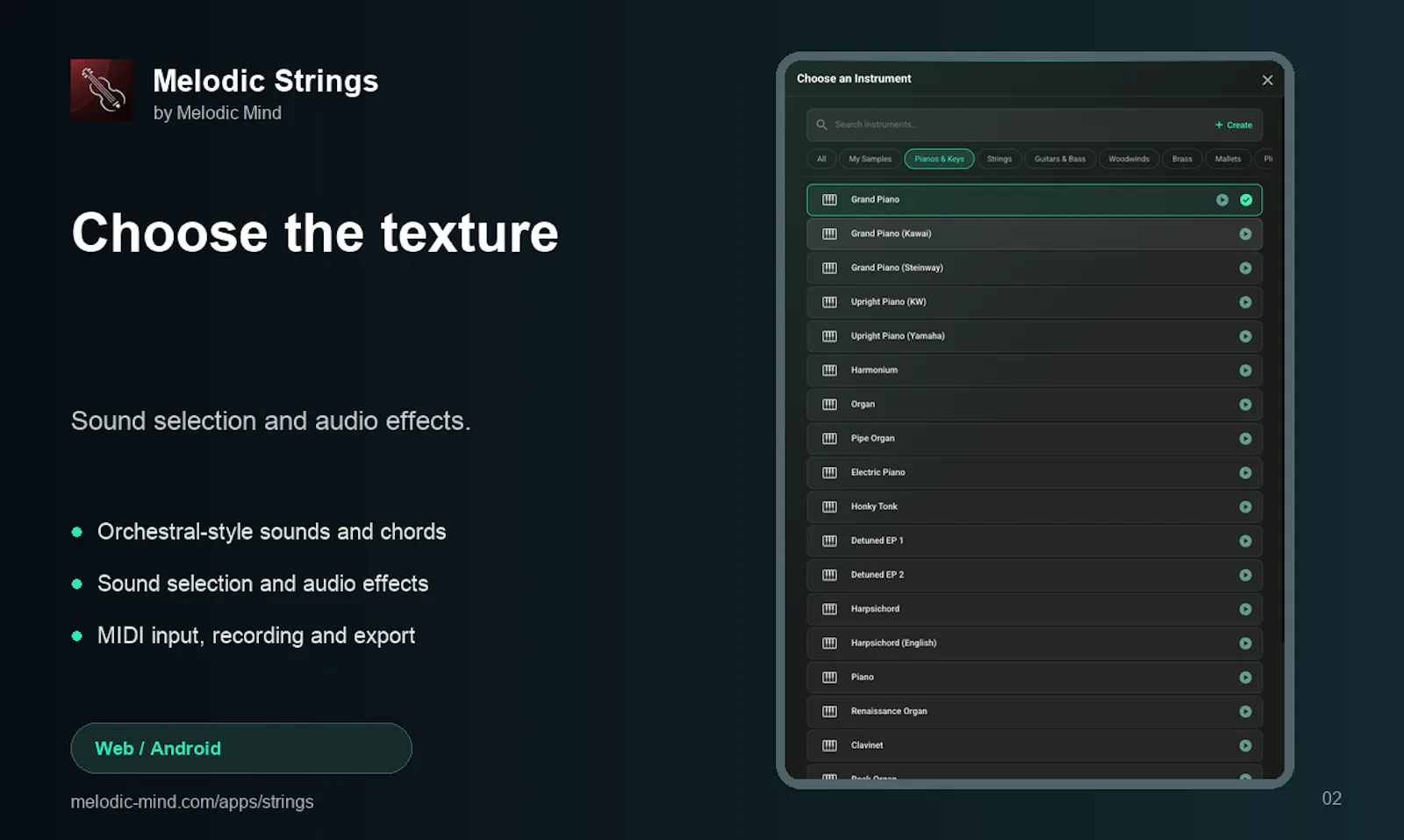 Melodic Strings screenshot 2