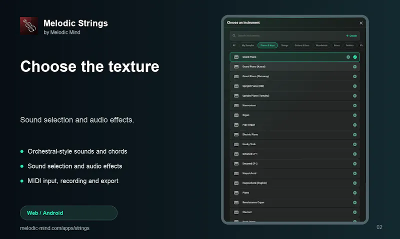 Melodic Strings screenshot 2