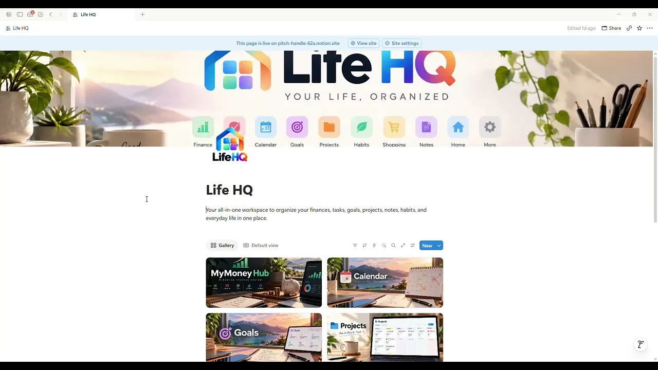Life HQ — All-in-One Notion Life Planner gallery image