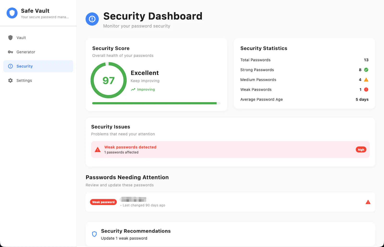 Password SafeVault screenshot 3