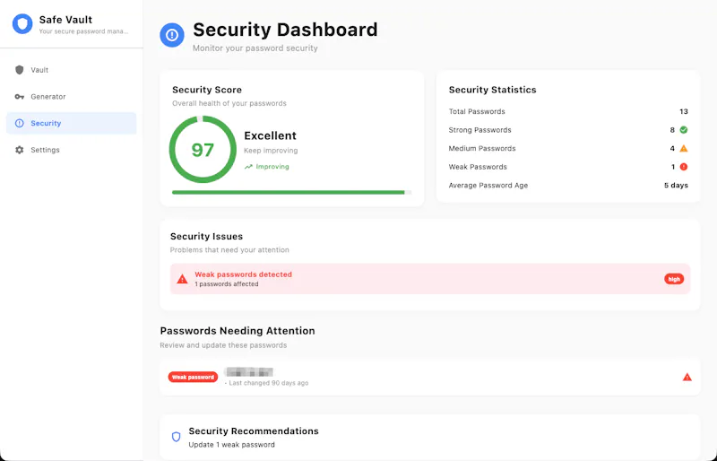 Password SafeVault screenshot 3