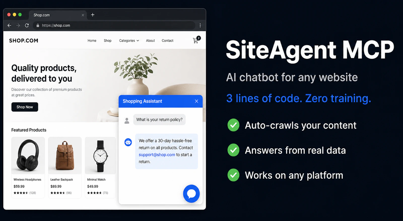 SiteAgent MCP screenshot 2