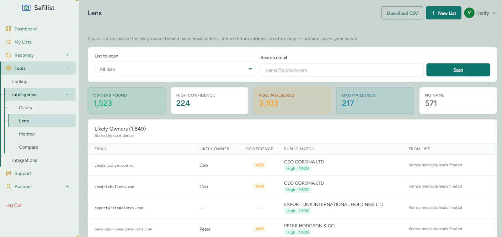 Safilist screenshot 4