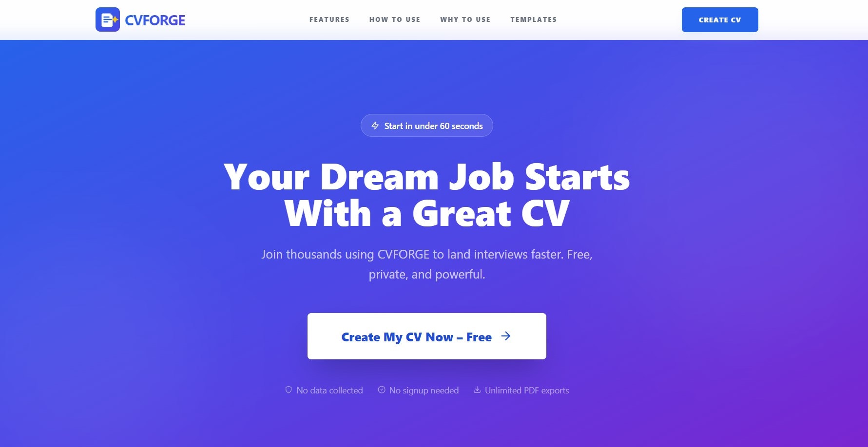 CVForgee – Free CV Builder & Templates gallery image