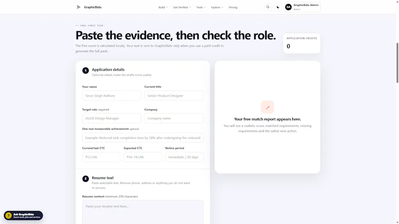 GraphicBidu Job Application Copilot screenshot 3