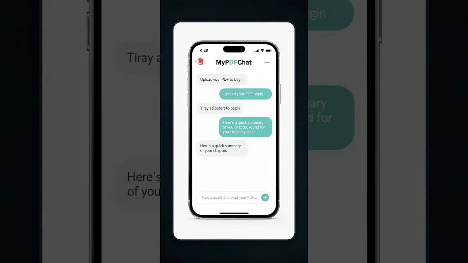 MyChatPDF screenshot 1 (video preview)