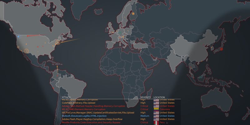 Fortinet Threat Map media 1