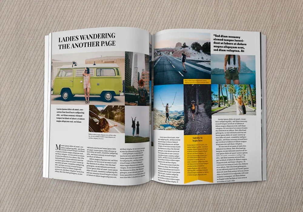 Téléchargement de maquette de magazine ouvert gratuit